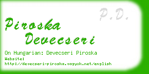 piroska devecseri business card